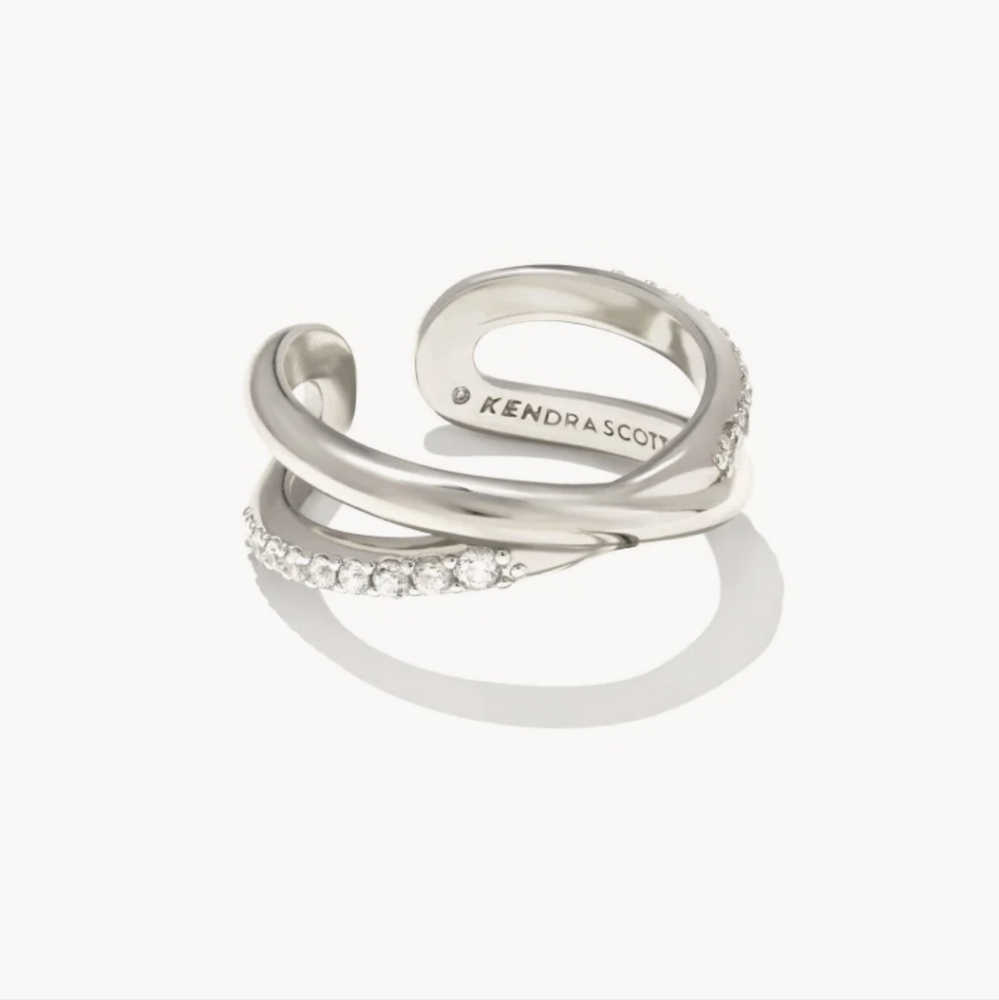 Kendra Scott Annie Infinity Ring Silver NWT Sz 7